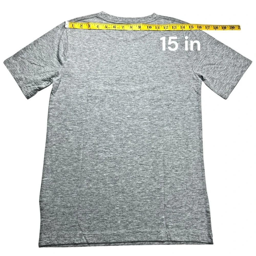 Converse Boys Collegiate Splice Two‑Tone Vinyl Logo Tee Dark‎ Grey Heather L